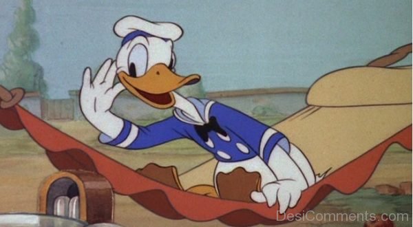 Donald Duck Listening Something