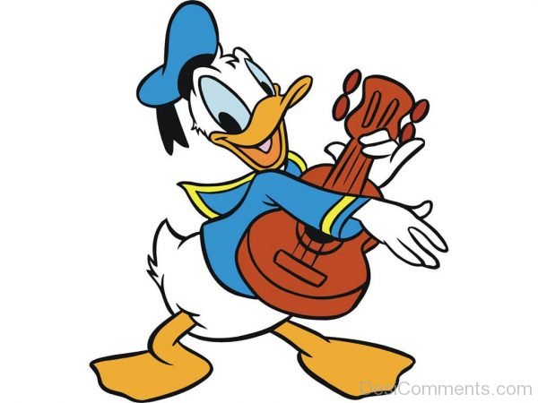 Donald Duck Playing Guitar