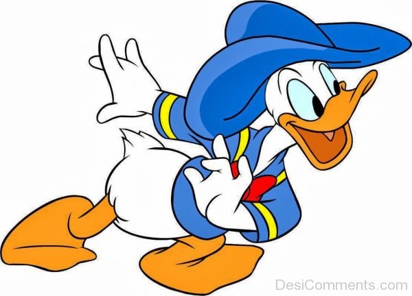 Donald Duck Wearing Blue Cap