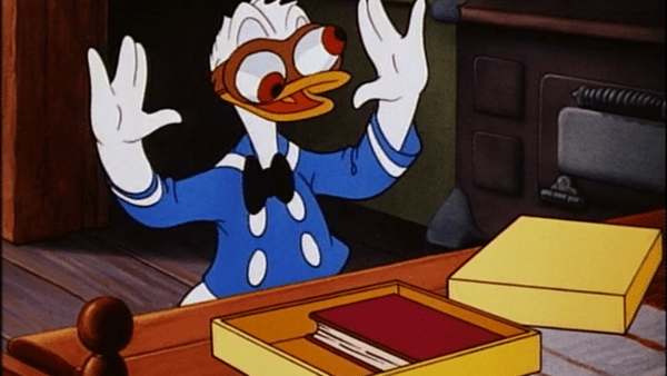 Donald Duck Wearing Googles