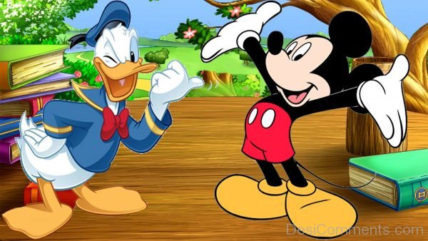 Donald Duck With Micky Mouse