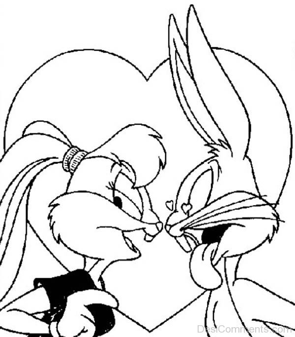 Drawing Of Bugs Bunny And Friend