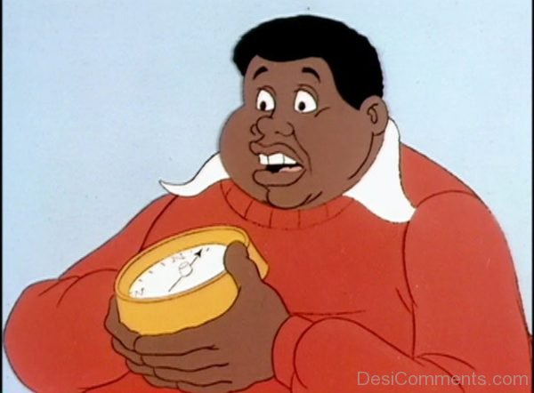 Fat Albert Holding Direction Clock