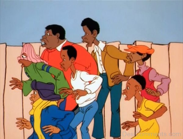 Fat Albert Looking Shocked With Friends