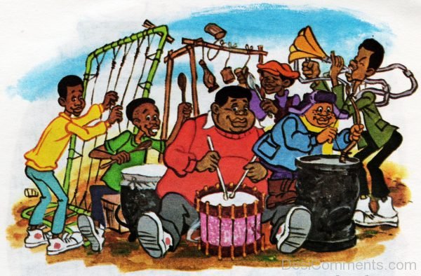 Fat Albert Playing Drum