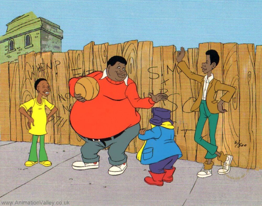 Fat Albert Playing Football. 