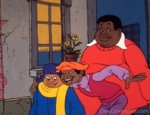 Fat Albert Standing With Friends