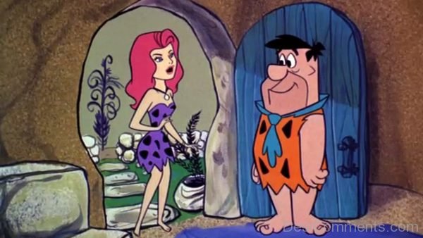 Fred Flinstone With Cute Girl