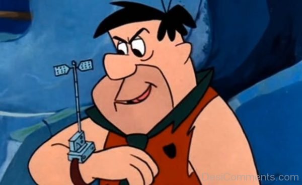 Fred Flintstone Wearing Smart Watch