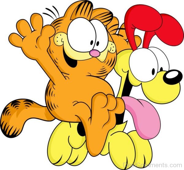 Garfield Enjoying With Friend