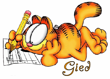 Garfield Holding Pencil