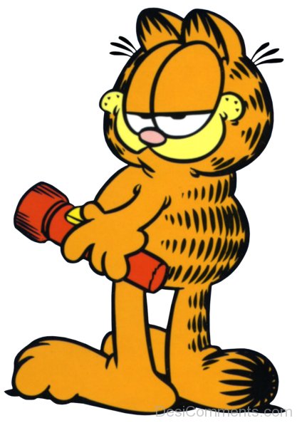 Garfield Holding Torch