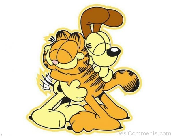 Garfield Hugging Friend