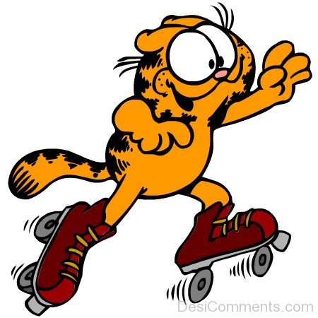 Garfield Wearing Skatting