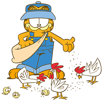 Garfield With Hen