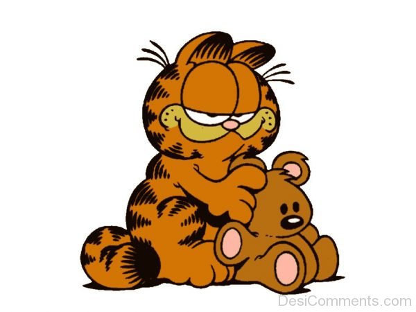 Garfield With Teddy Image