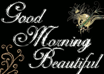 Good Morning Beautiful Glitter Graphic