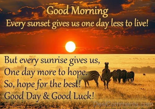 Good Morning – Good Luck