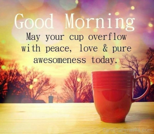 Good Morning May Your Cup Overflow With Peace