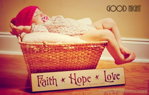 Good Night Faith Love And Hope