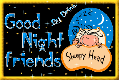 Good Night Friends Sleepy Head