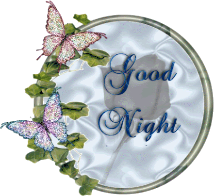 Good Night With Sparkle Butterflies