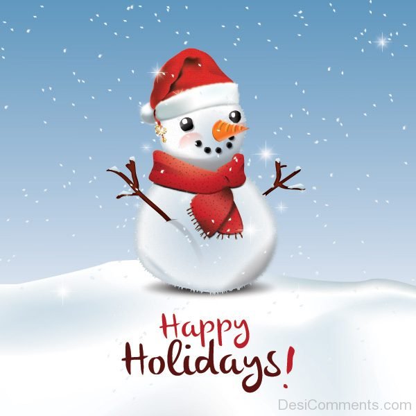Happy Holidays Snowman Image