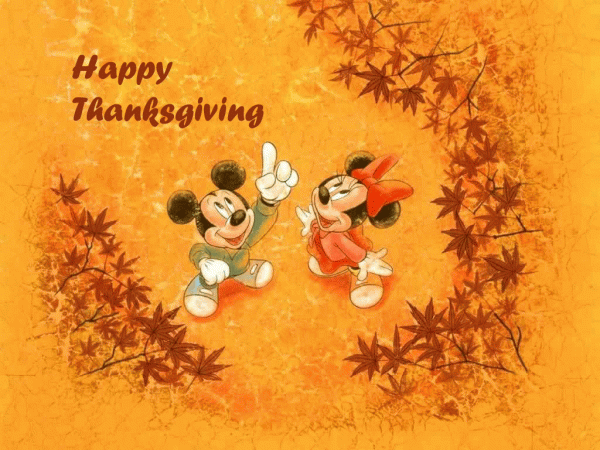 Happy Thanksgiving With Mickey And Minnie