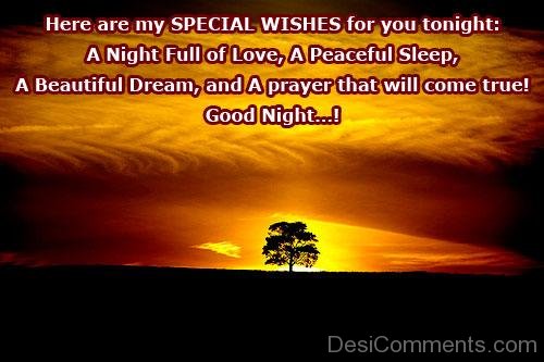 Here Are My Special Wishes For You Tonight