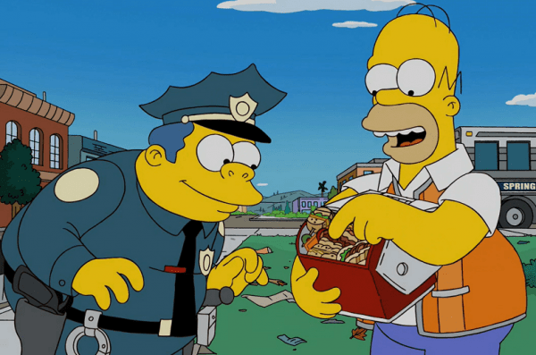 Homer Simpson Holding Box