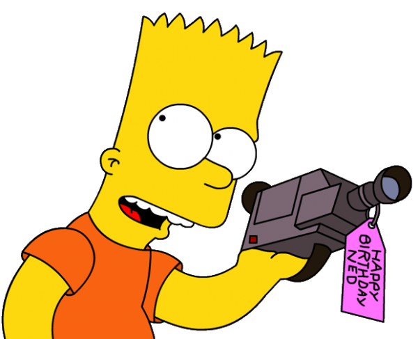 Homer Simpson Holding Camera
