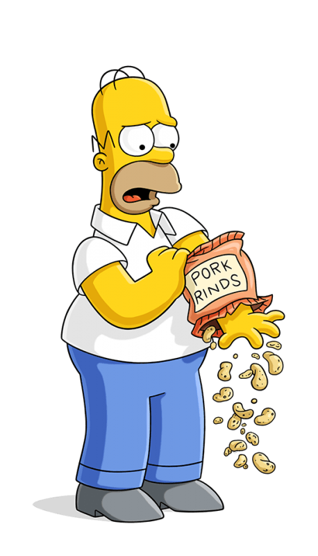 Homer Simpson Holding Crunches