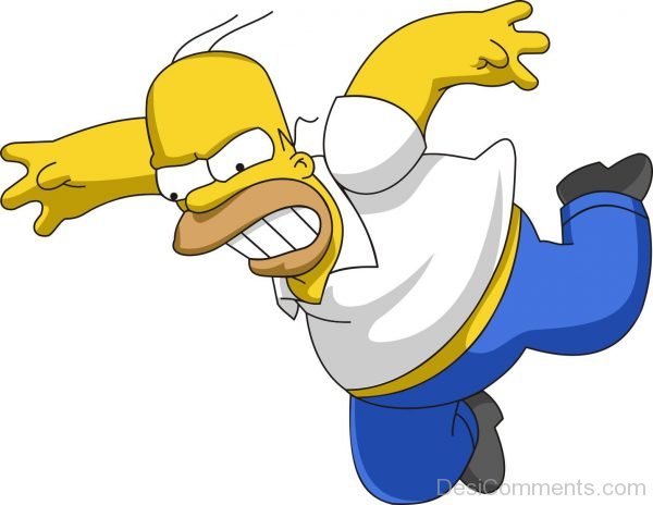 Homer Simpson Looking Angry