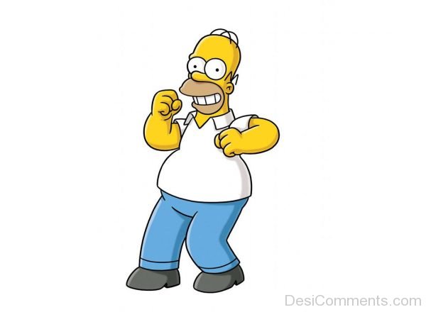 Homer Simpson Running