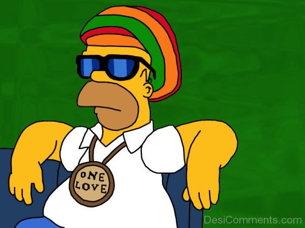 Homer Simpson Wearing Sunglasses