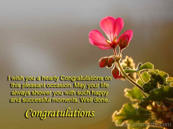 I Wish You A Hearty Congratulations