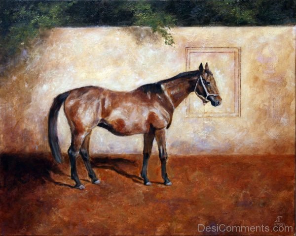 Inscription Of A Horse Oil Painting