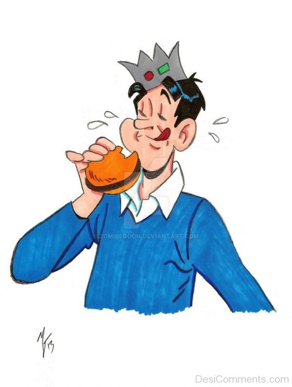 Jughead Eating Burger Pic