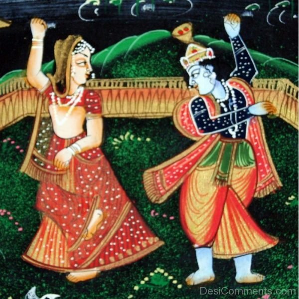 Kishangath Painting On Silk
