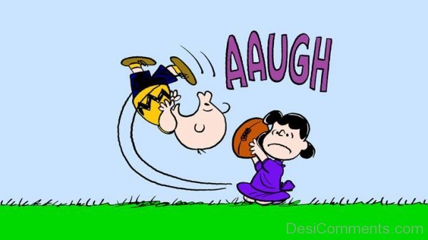 Lucy van Pelt Holding Ball
