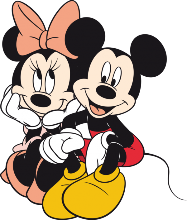 Micky Mouse Sitting With Miinie