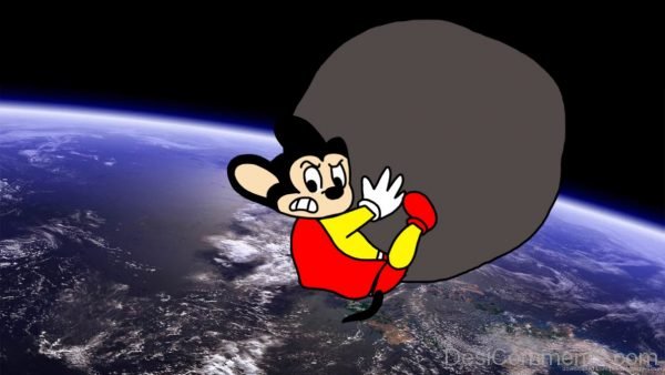 Mighty Mouse Holding Something