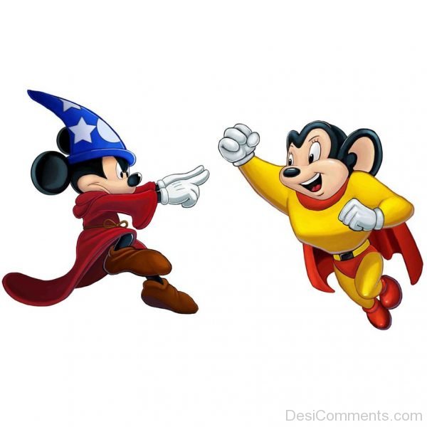 Mighty Mouse With Micky Mouse