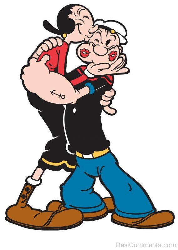 Olive Oyl Kissing Popeye