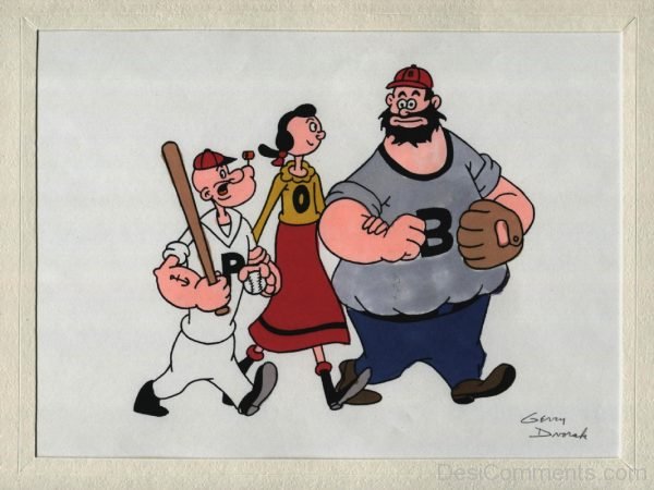 Olive Oyl , Popea With Friend