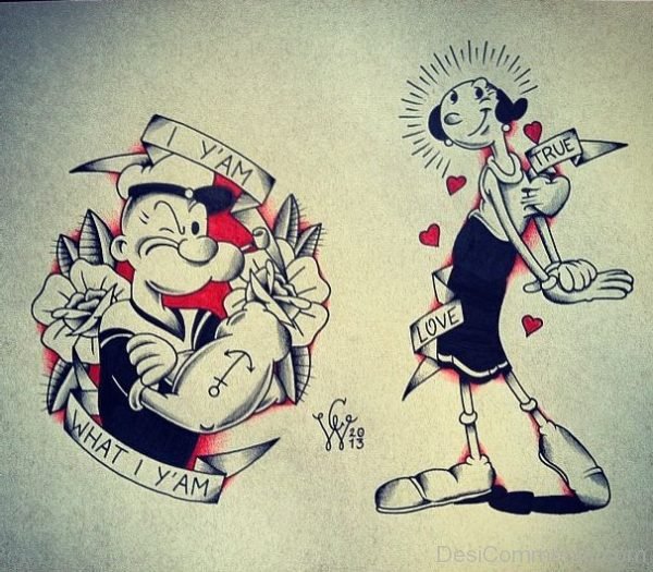 Olive Oyl With Popeye