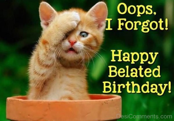 Oops I Forgot Happy Belated Birthday