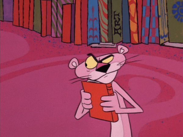 Pink Panther Holding BookPink Panther Holding Book