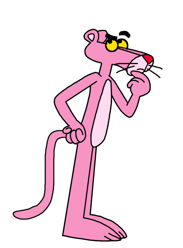 Pink Panther Thinking Something