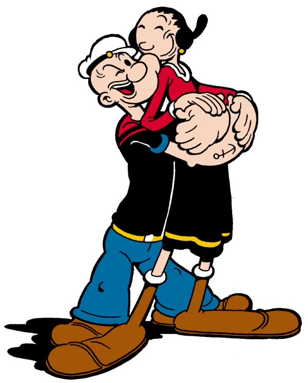 Popeya Holding Olive Oyl